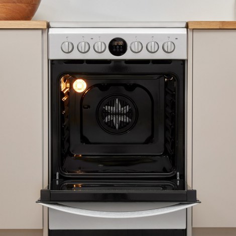 INDESIT | Cooker | IS5V8CHX/E | Hob type Vitroceramic | Oven type Electric | Stainless steel | Width 50 cm | Grilling | Electron - 6